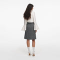 Cream Taffeta Ruffle Top