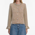 Gold Crystal Trim Cardigan