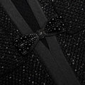 Black Sequin Knit Tailored Midi Dress