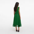 Green Chiffon Midi Dress