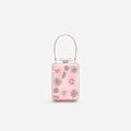 Pink Satin Floral Beaded Micro Bag