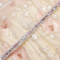 Champagne Floral Embellished Maxi Dress