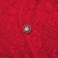 Red Fine Lace Mini Dress