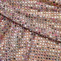 Multi Rhinestone Fishnet Mini Skirt