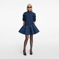 Flared Denim Mini Skirt