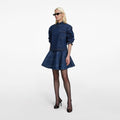Flared Denim Mini Skirt