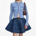 Blue Pearl Trim Cardigan