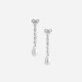 Bow Pearl Droplet Earrings
