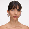 Multi Embellished Heart Earrings