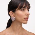 Multi Embellished Heart Earrings