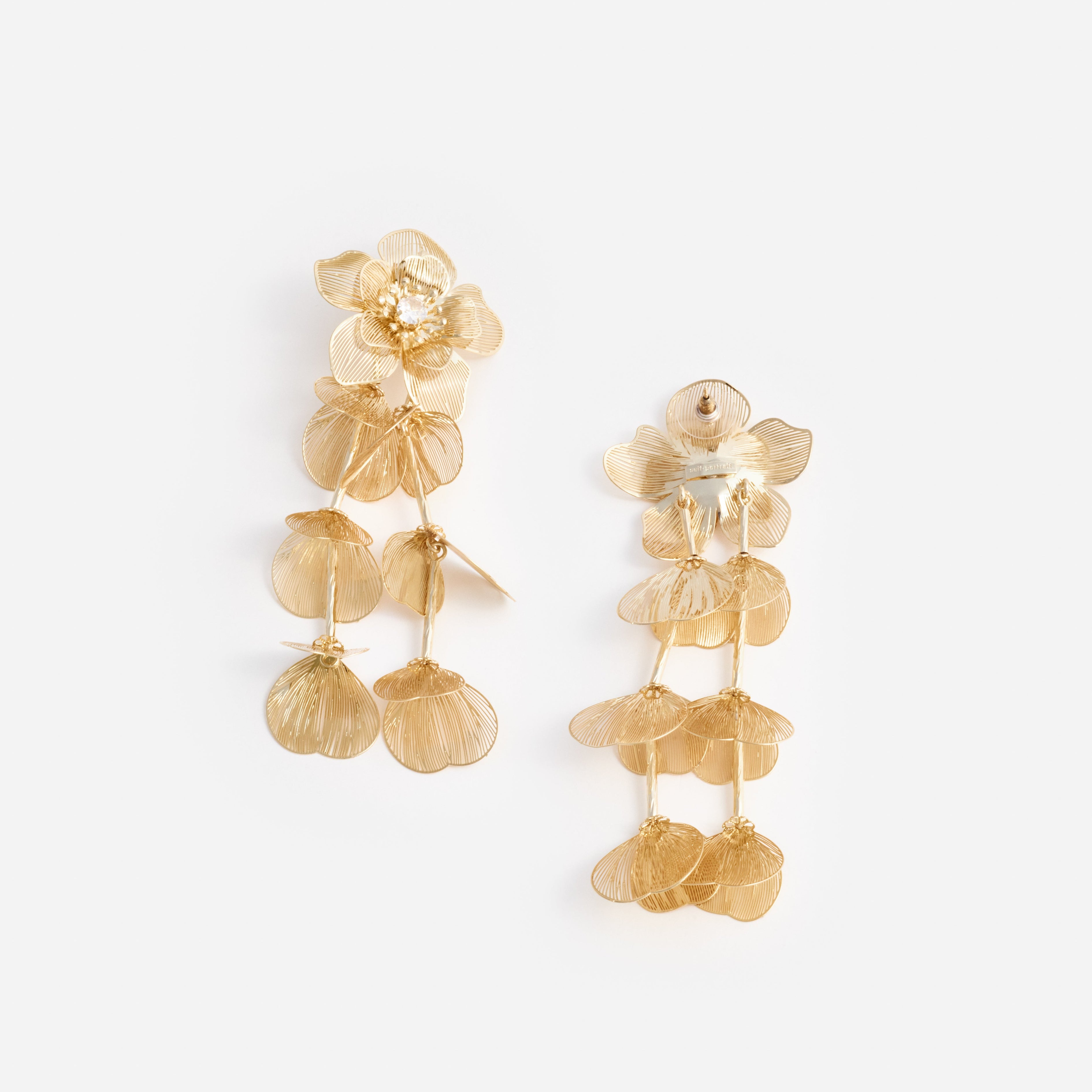 Gold Flower Earrings