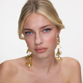 Gold Flower Earrings