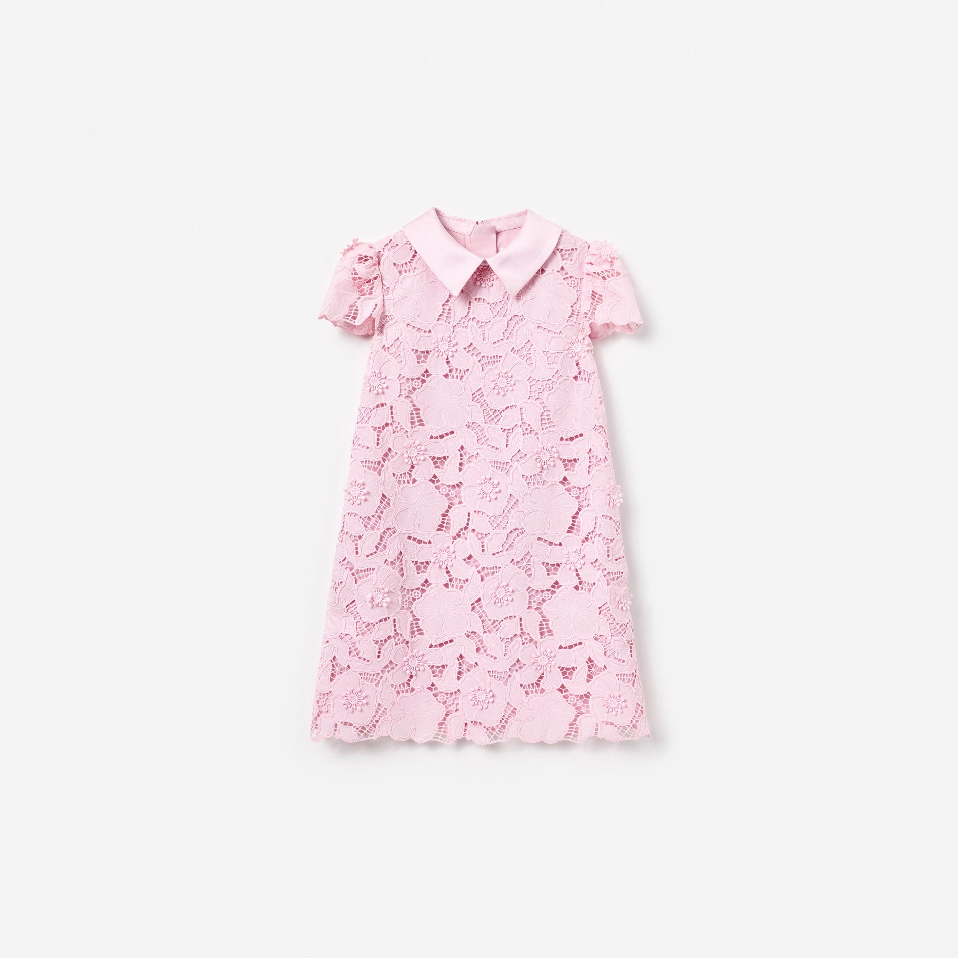 Pink Flower Lace Dress