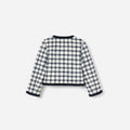 Navy Check Boucle Jacket