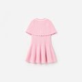 Pink Knitted Cape Dress