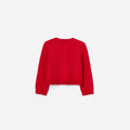 Red Flower Trim Cardigan