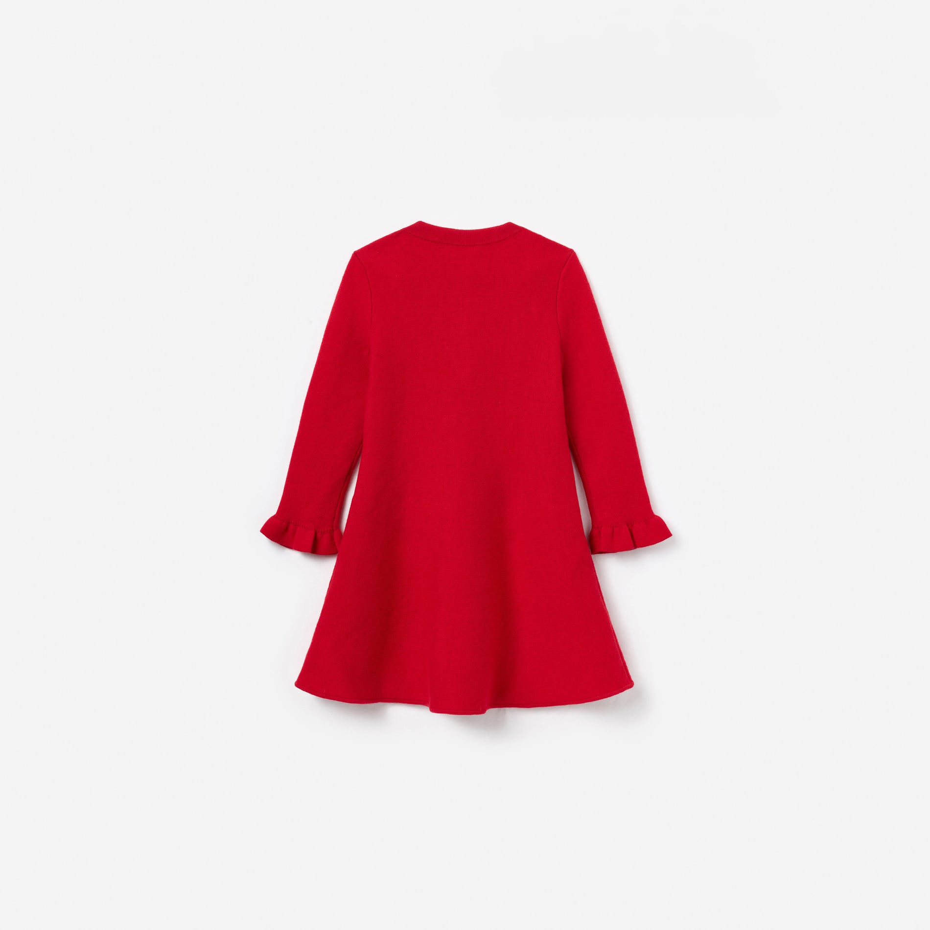 Red Flower Trim Dress