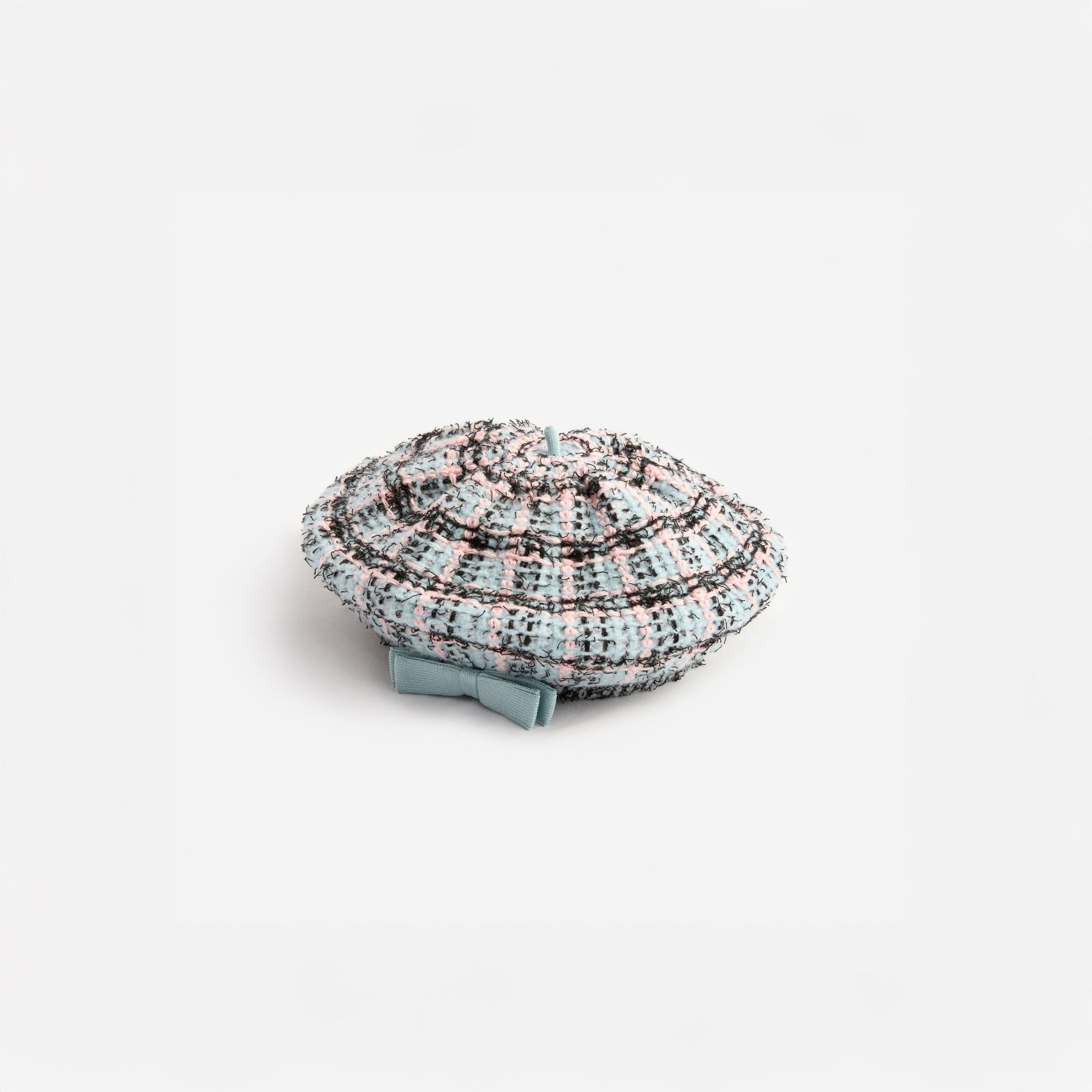 Textured Stripe Knit Beret