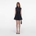 Indigo Denim Flared Mini Dress