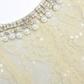Yellow Lace Embellished Midi Dress