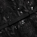 Black Guipure Lace Midi Dress
