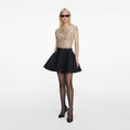 Champagne Rhinestone Drape Top