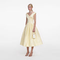 Yellow Cotton Midi Dress