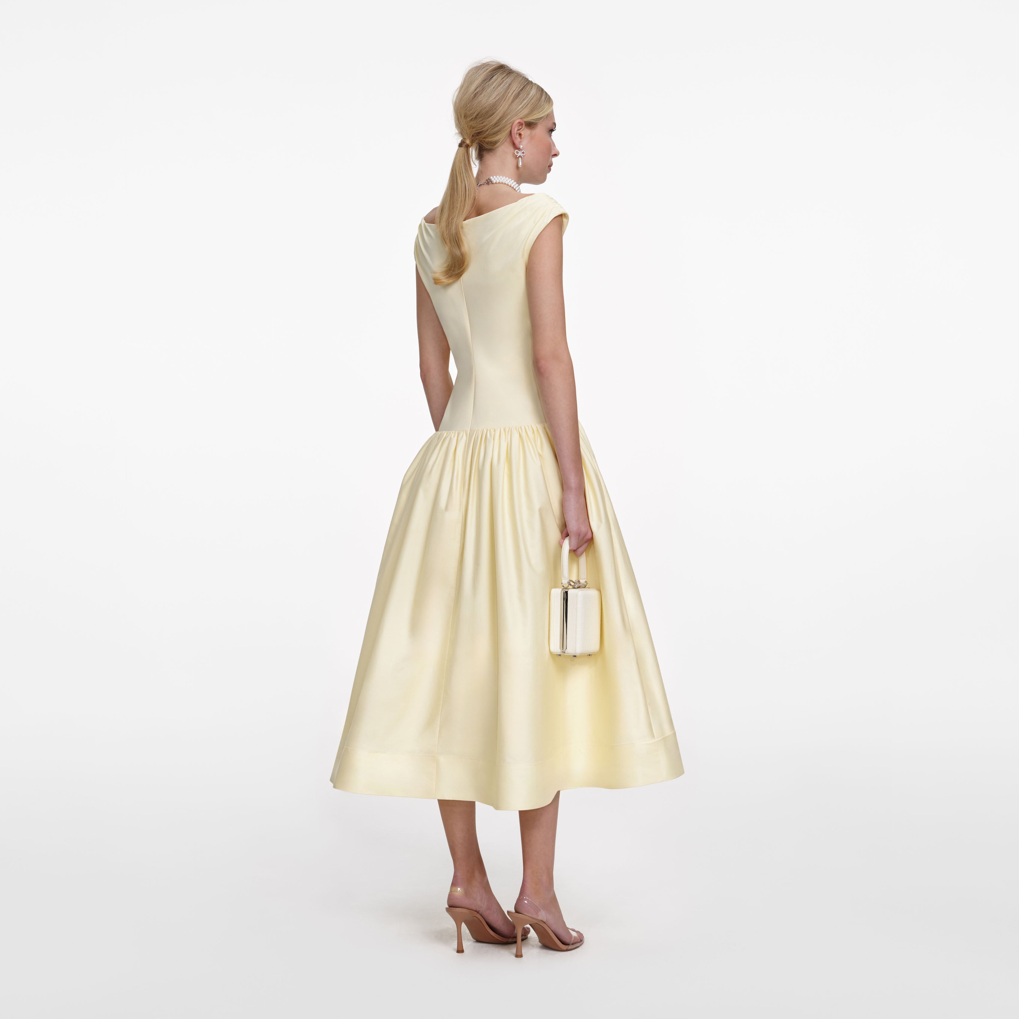 Yellow Cotton Midi Dress