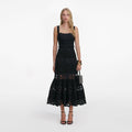 Black Crepe Midi Dress