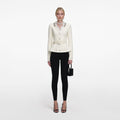 Cream Crystal Trim Cardigan