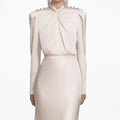 Champagne Satin Maxi Dress