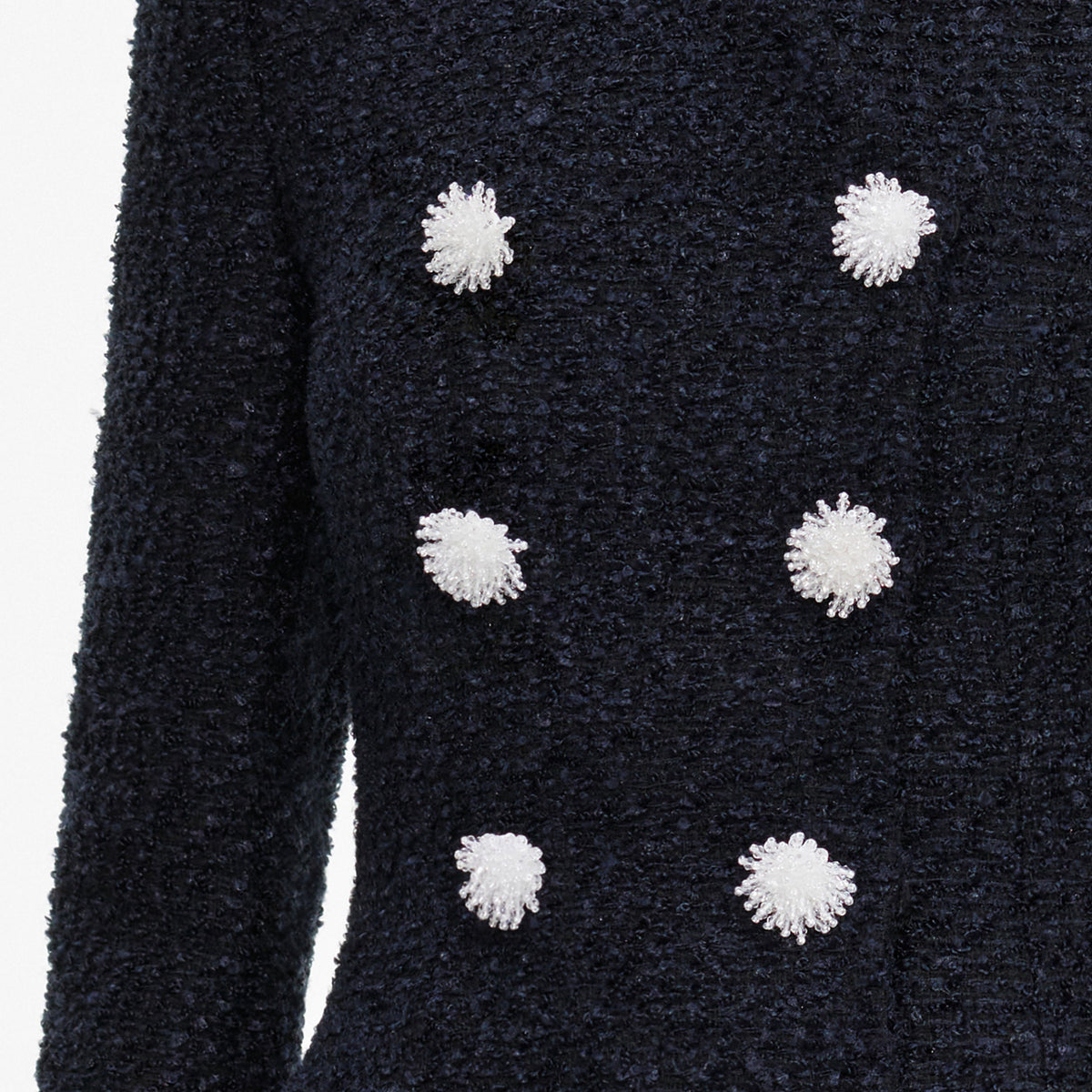 Navy Boucle Mini Dress