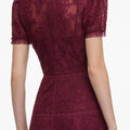 Burgundy Lace Midi Dress