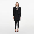 Black Boucle Flower Jacket