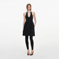 Black Boucle Mini Skirt