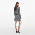 Black And White Textured Knit Jacket