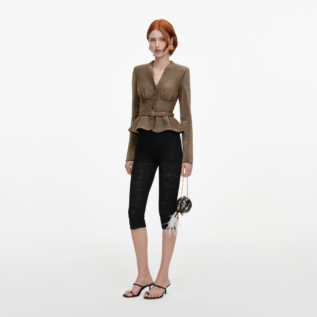 Bronze Tailored Knit Top