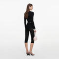 Black Capri Lace Knit Leggings