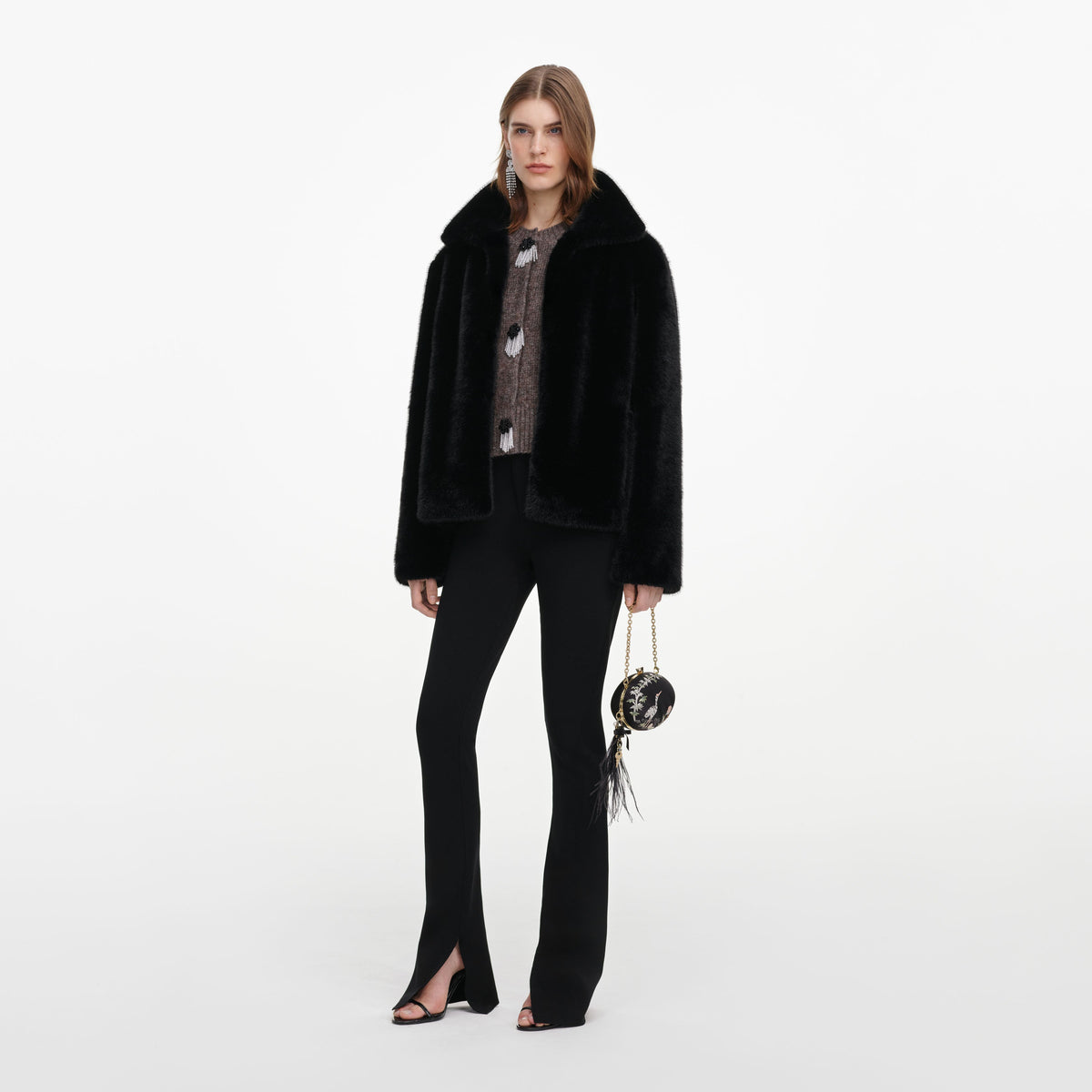 Black Faux Fur Jacket