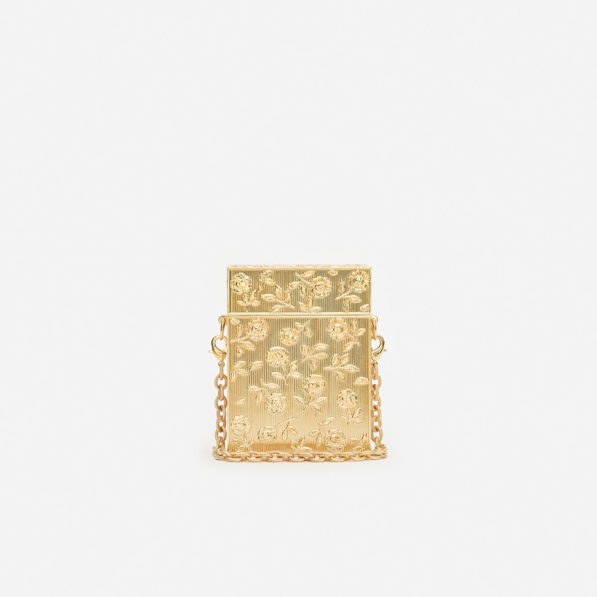 Gold Floral Engraved Micro Bag