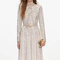 Champagne Ombre Rhinestone Maxi Dress