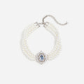 Pearl Blue Crystal Choker