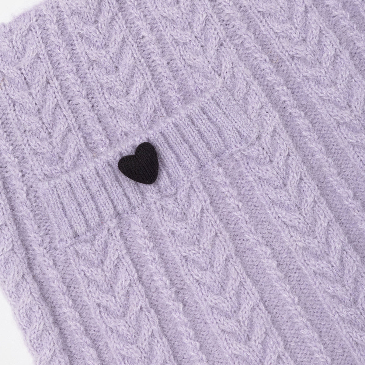 Detail Shot of the Purple Cable Knit Skirt