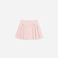 Pink Textured Boucle Mini Skirt