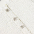 White Textured Knit Dress