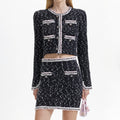 Black & White Knit Skirt
