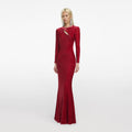 Red Fil Coupe Maxi Dress