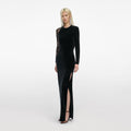 Black Velvet Lace Maxi Dress