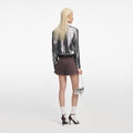 Silver Metallic Crinkle Shirt