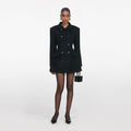 Black Wool Double Breasted Jacket